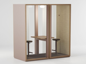 Акустическая офисная кабина со встроенным освещением