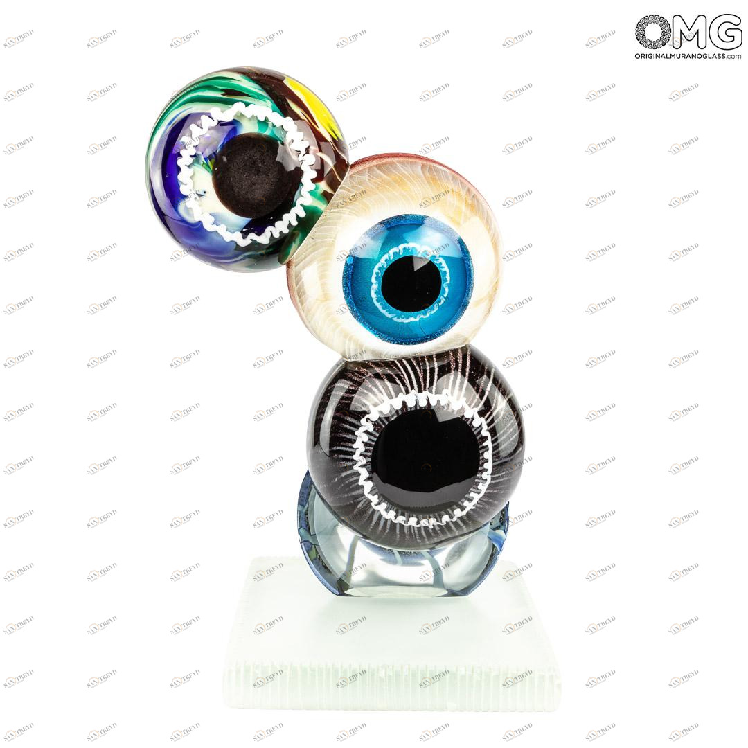 3521 ORIGINALMURANOGLASS Скульптура Взгляд - Пино Синьоретто - муранское стекло OMG 27 см 
