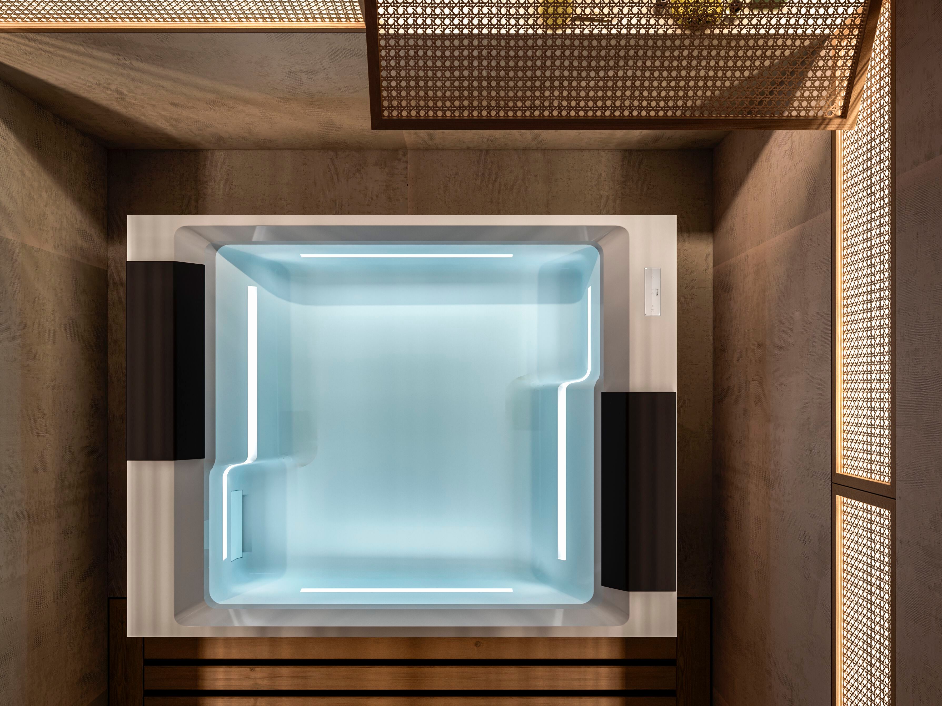 Квадратный мини-бассейн с гидромассажем Gruppo Treesse Minipiscine-Ghost ARCH-00032468