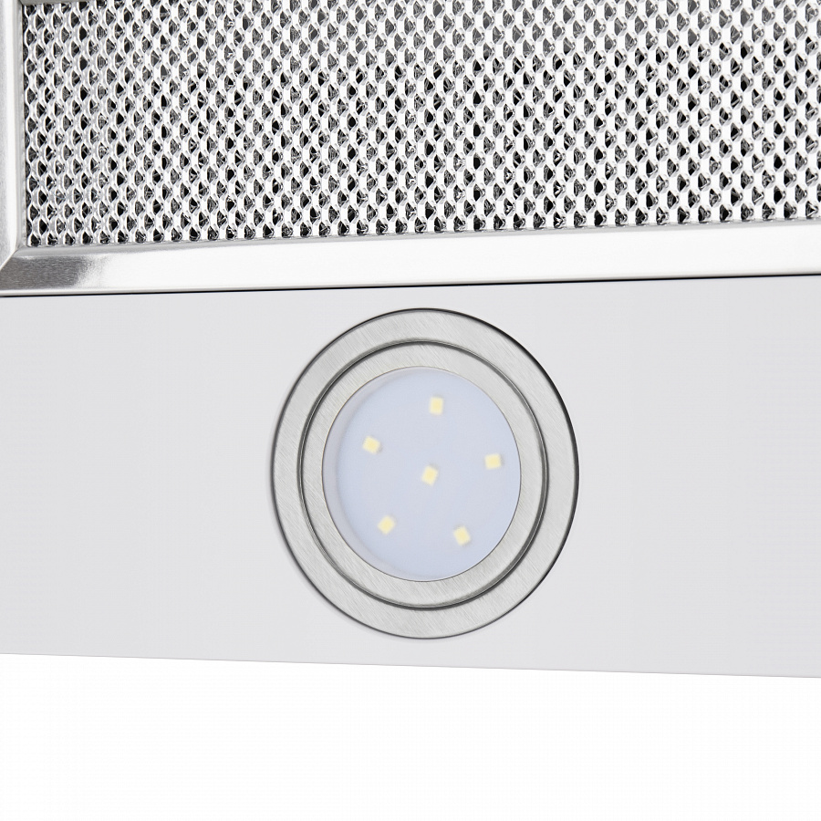 VS LIGHT 60 WHITE Вытяжка vs light 60 белый/ • тип: встраиваемая • цвет: белый • управление: колыбельное • ширина, мм: 600 • полная потребляемая мощность, вт: 140• количество скоростей: 2 • максимальная производительность, м3/ч: 480• диаметр воздуховода Santreyd  - Вид №12