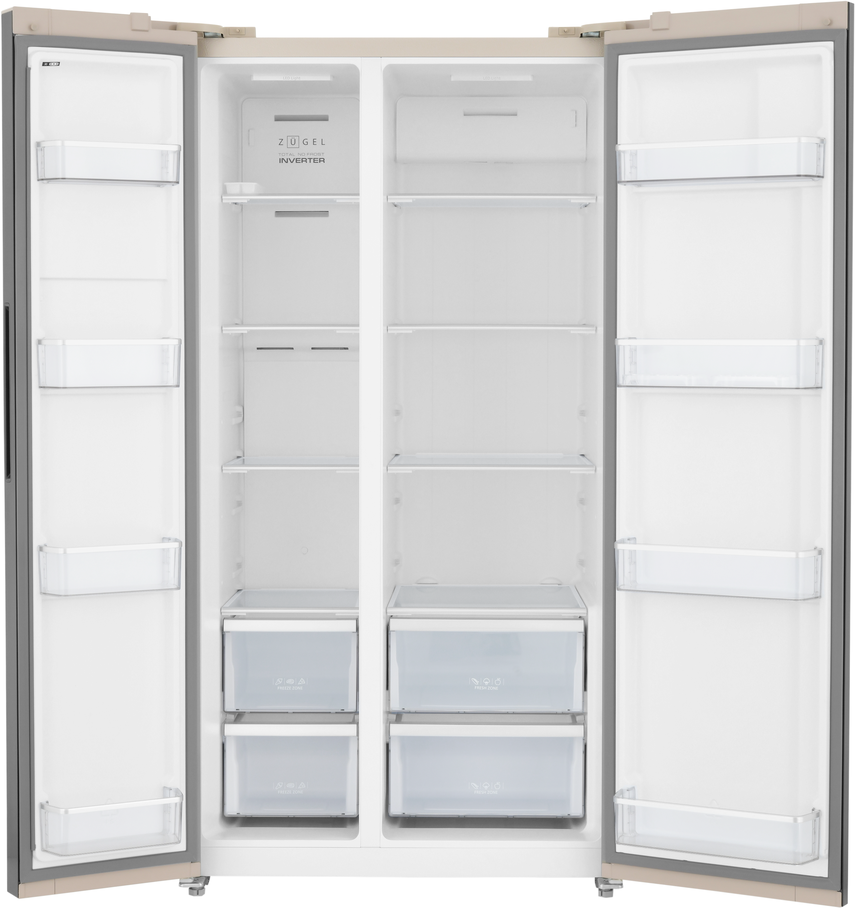 9185193 Холодильник Side by Side   ZUGEL ZRSS630C бежевый STDN-0121936 - Вид №1