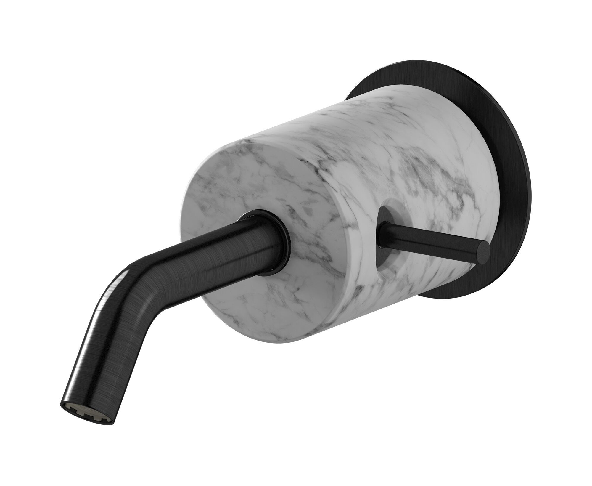 Однорычажный настенный смеситель для раковины с автоматическим сливом IB мрамор + мрамор Elle ARCH-00082900 - Вид №3