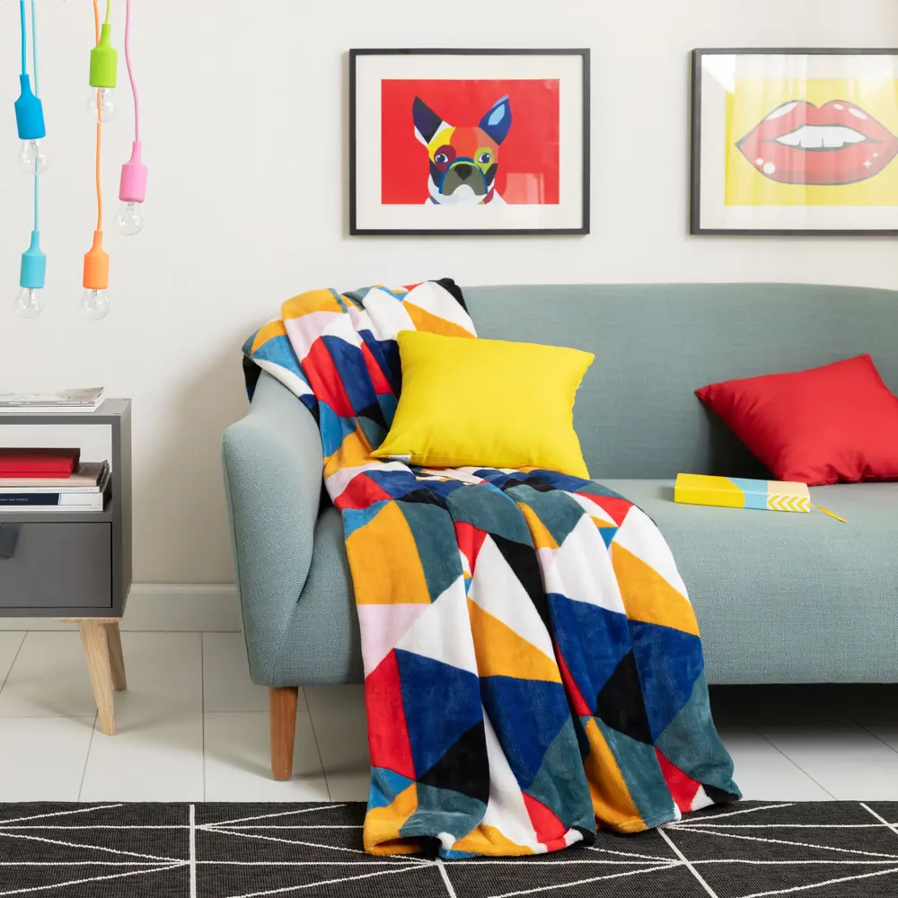 Плед «Калейдоскоп» 200x220 см микрофибра цвет мультиколор BELEZZA STLM-2178486 - Вид №4