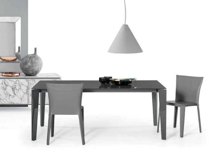 Прямоугольный выдвижной стол из стали и хрусталя Bontempi Casa SENSO ARCH-00081722 - Вид №1