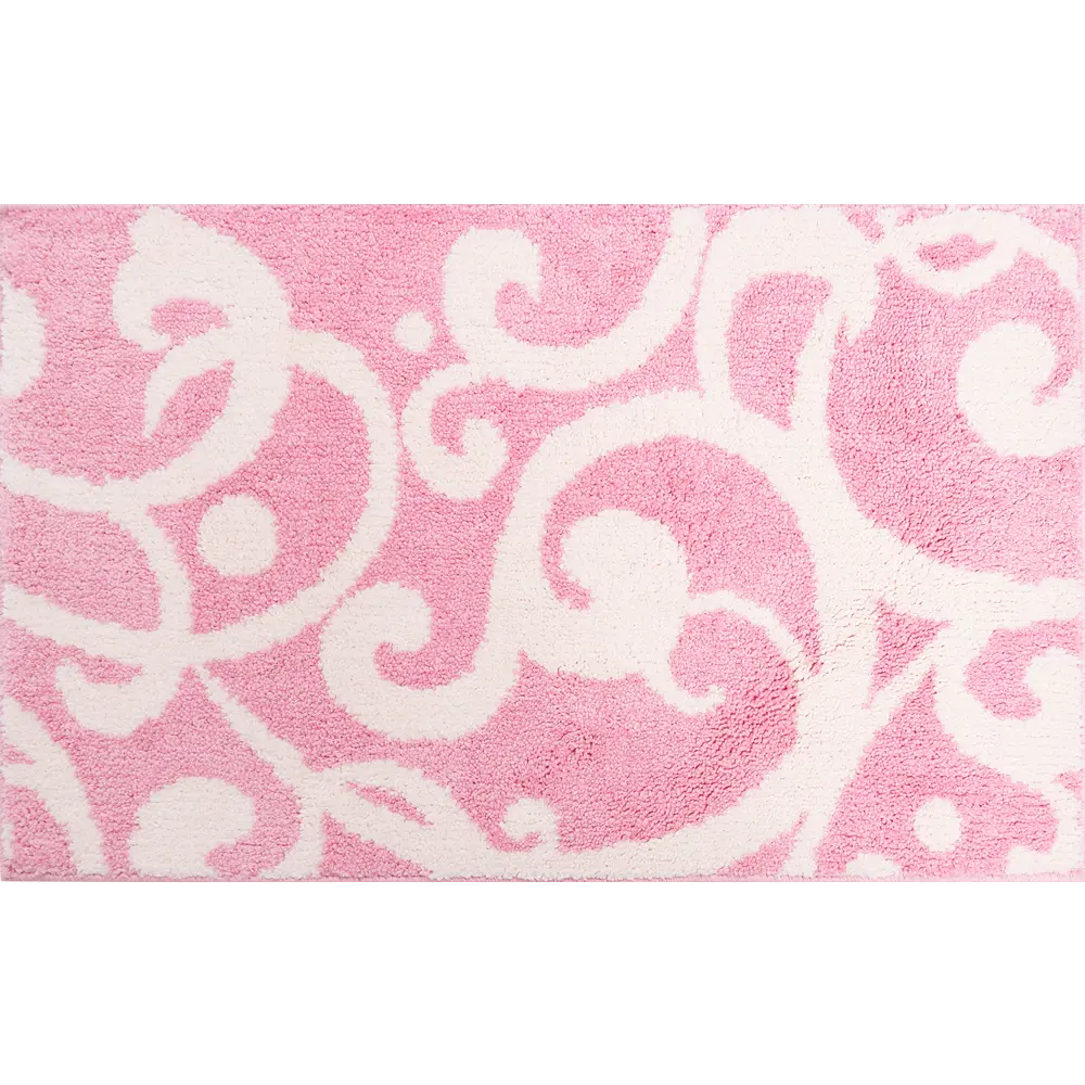 Коврик для ванной комнаты «Узоры» 50х80 см микрофибра цвет розовый MR PENGUIN STLM-2000177