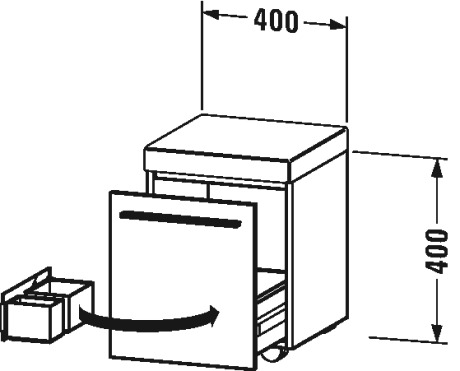 XL270401414 Мобильная тумба X-Large #XL2704 400 x 400 мм Терра, декор Duravit - Вид №1
