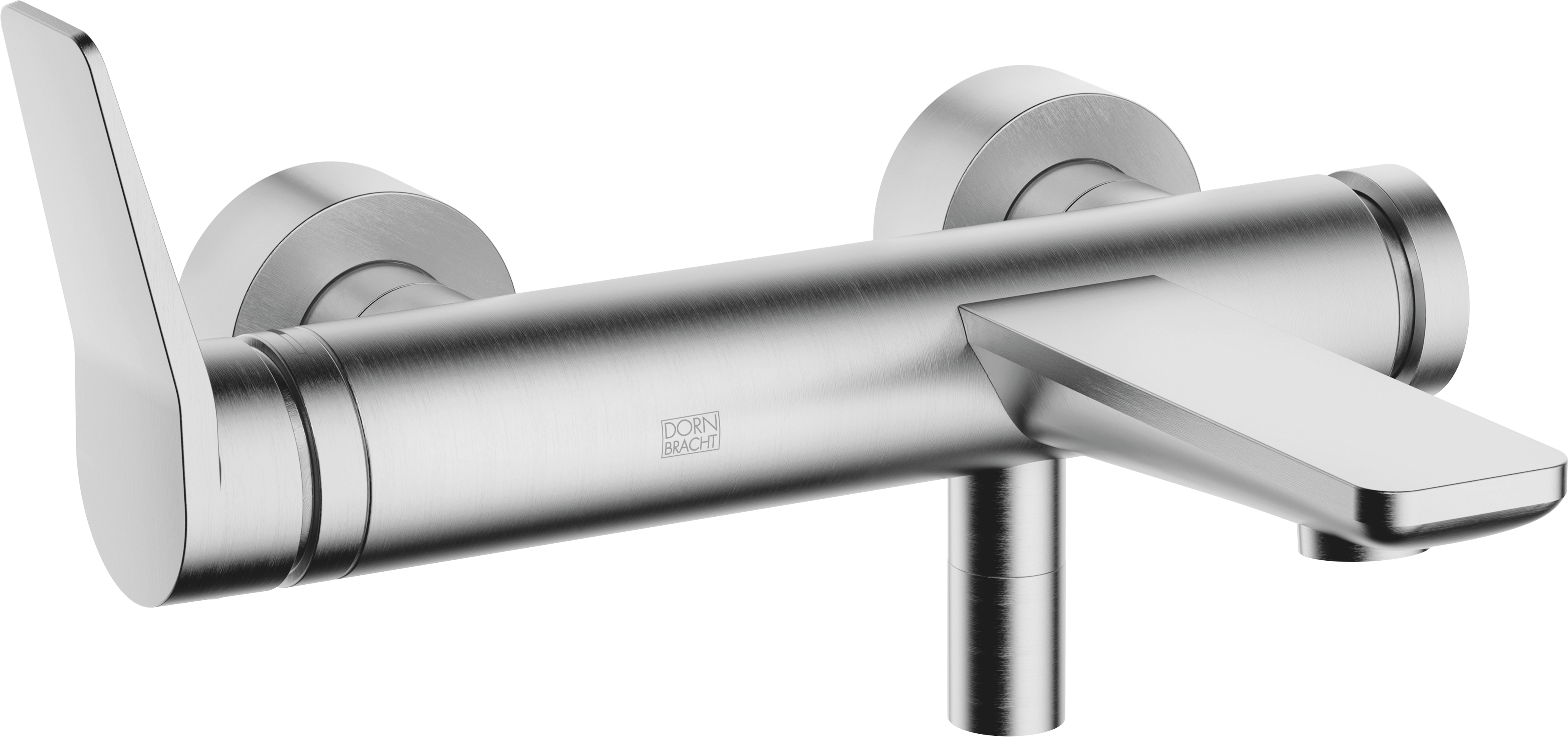 ЛИССЕ Смеситель для ванны, однорычажный, настенный, без душевого гарнитура - Матовый хром