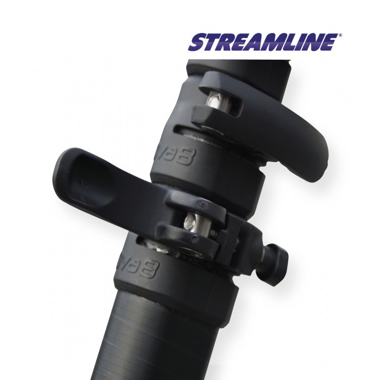 OV60-40-E STREAMLINE Карбоновая телескопическая штанга для высотной мойки фасадов и окон с внутренним шлангом с форсунками 18,2 м Модель OVA™ - телескопическая штанга с 10 секциями из 100% углеродного волокна, длина 18,2 м. вес 3,8 кг (мойка фасада до 7 э  - Вид №2