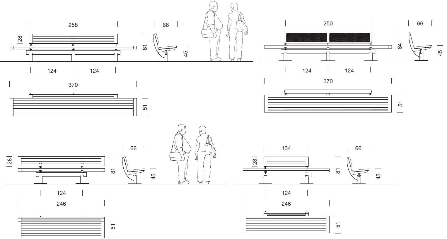 URBIDERMIS Деревянная скамейка со спинкой sun-id-1489999 - Вид №3