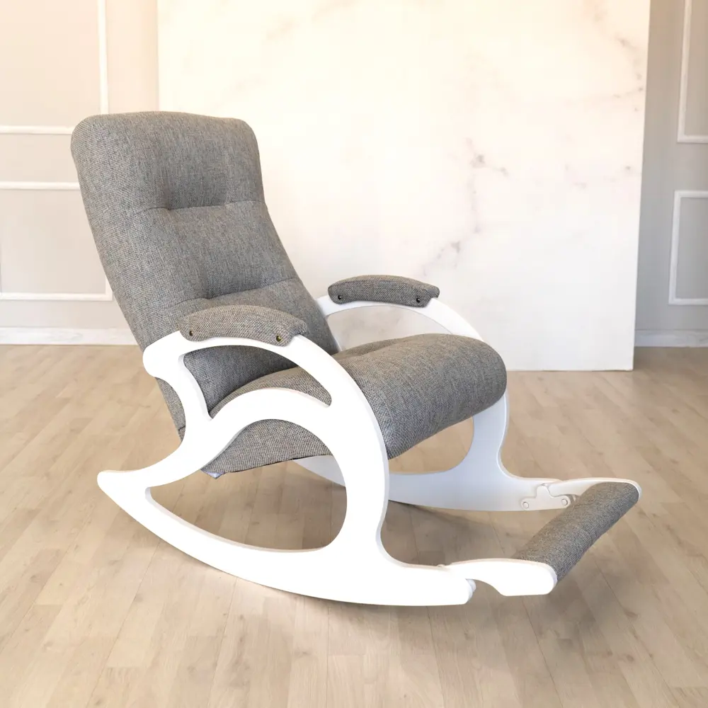 91652425 Кресло-качалка Glider Лаунж Melange 714 58x91x108 см рогожка цвет молочный дуб STLM-1085138