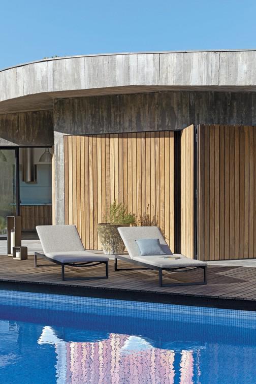 MNST621 Шезлонг лава дымчатый лотос Manutti Liner - Вид №5