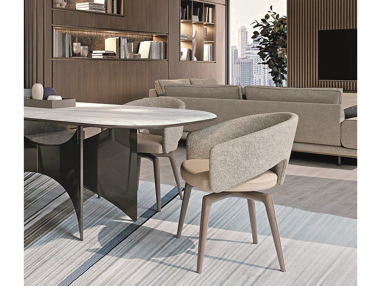 Тканевый стул с подлокотниками Turri ARCH-00081375 - Вид №3