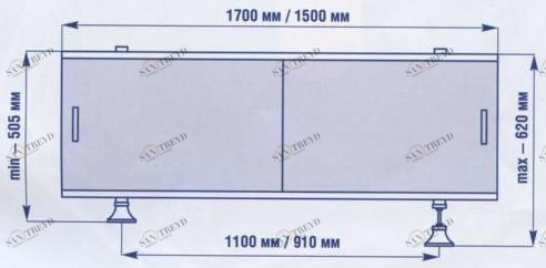 Экран  д/ванн  L1,7м лист Santreyd 19223