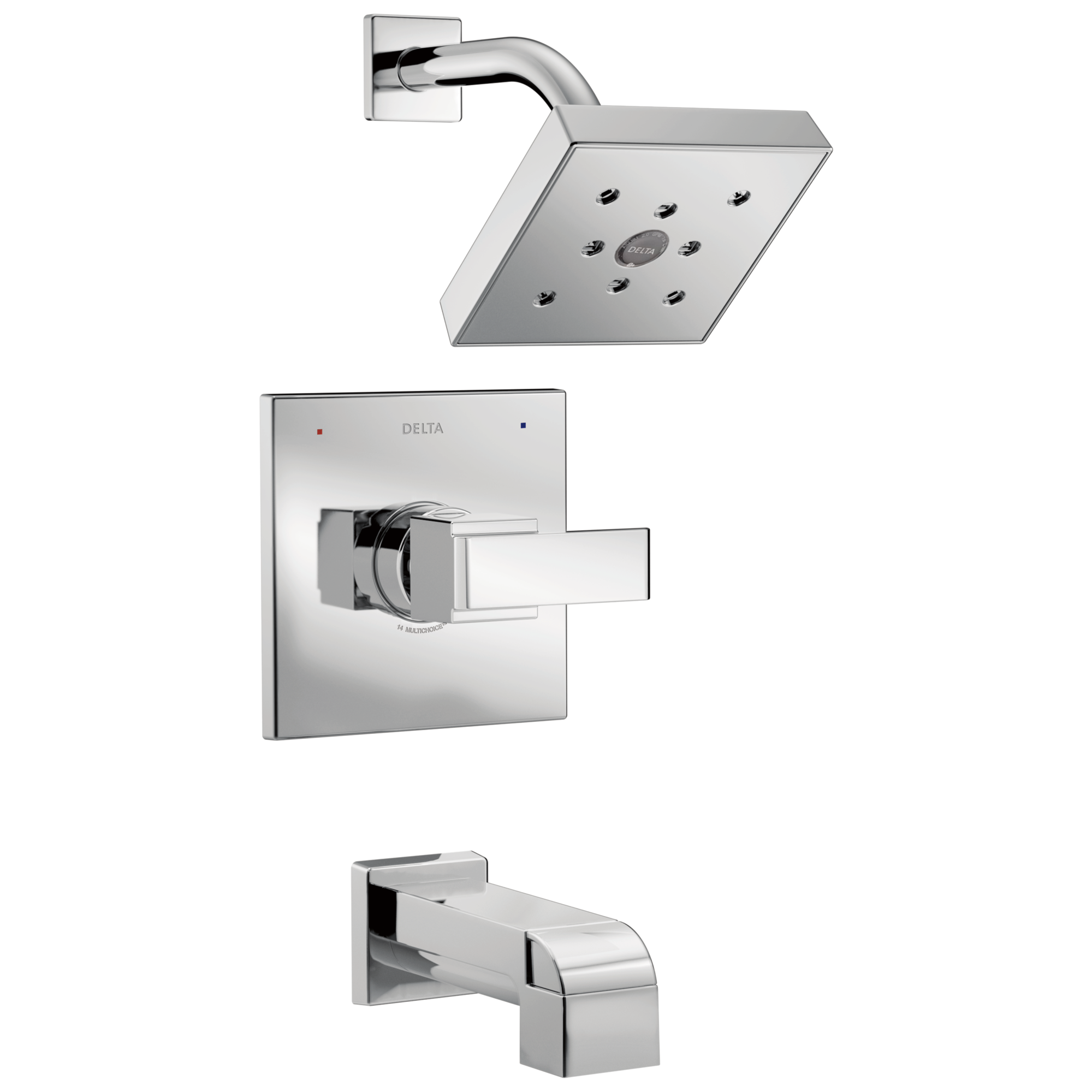 T14467 Monitor® 14 Series H2Okinetic® для ванны и душа Delta Faucet Ara Хром