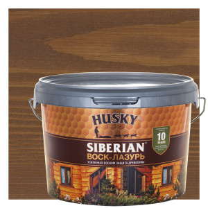 86765113 Воск-лазурь Siberian полуматовый кофейное дерево 2.5 STLM-0071503 HUSKY