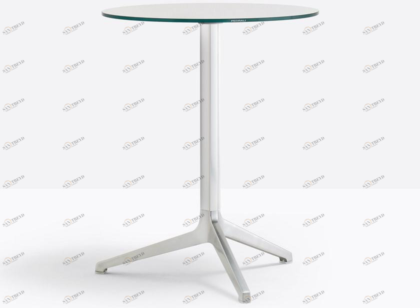 Pedrali Штабелируемый стол из алюминия и стекла с откидной крышкой Ypsilon sun-id-1357877