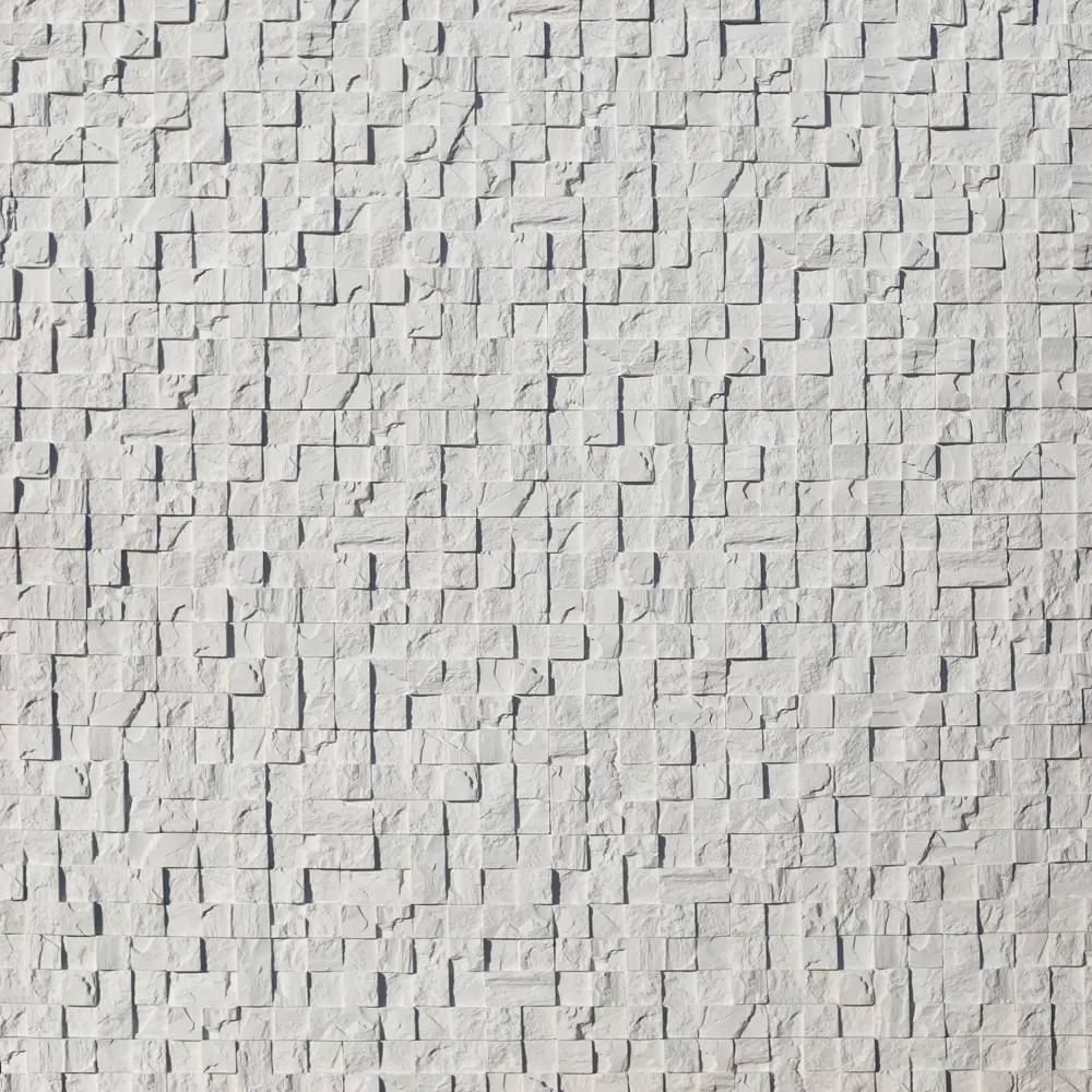 MONTE ALBA Декоративная плитка «Пикс Стоун» белая с текстурой каменной мозаики 82127096