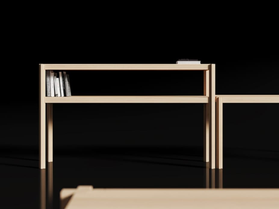 Твердый деревянный низкий дневной офисный книжный шкаф Citterio инкрустация ARCH-00060038