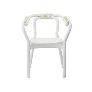 Стул из ясеня Knot 72х58.5х50.5 см, белый-белая оплетка