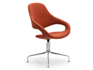 Кожаный спиц поворотный стул с подлокотниками