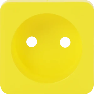 Накладка для розетки без заземления Lexman Cosy, цвет жёлтый