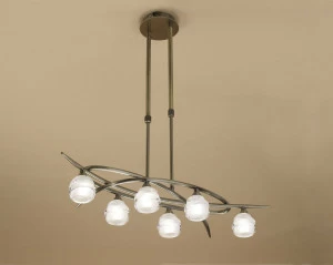 Подвесная люстра Mantra Loop Antique Brass 1821 MANTRA ДИЗАЙНЕРСКИЕ, LOOP ANTIQUE BRASS 057623 Белый