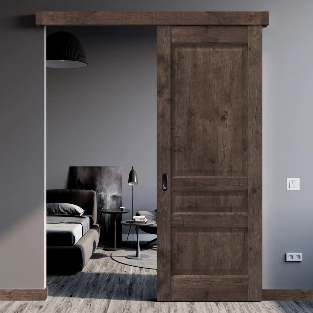 Комплект двери Artens Магнолия глухая 80x200 см ПВХ цвет акация с добором 100 мм STLM-2202501 - Вид №3