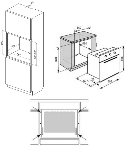 8164383 Электрический духовой шкаф LEX EDM 6070С BL черный STDN-0074856 - Вид №10