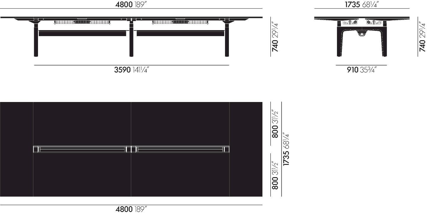 Множественный прямоугольный стол VITRA CDS ARCH-00096468 - Вид №105
