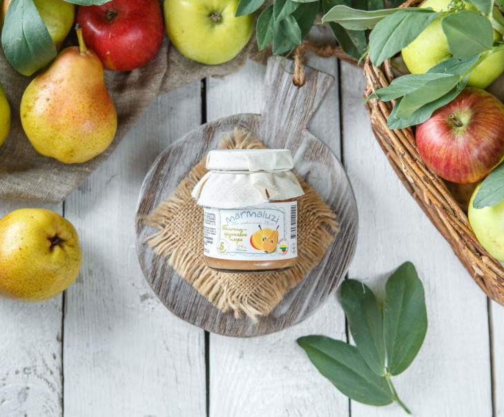 5172 Яблочно-грушевое пюре с 5-ти месяцев Вкусляндия 