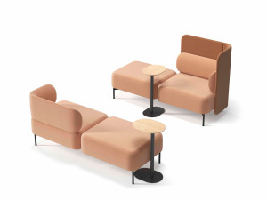 Модульная скамья из ткани