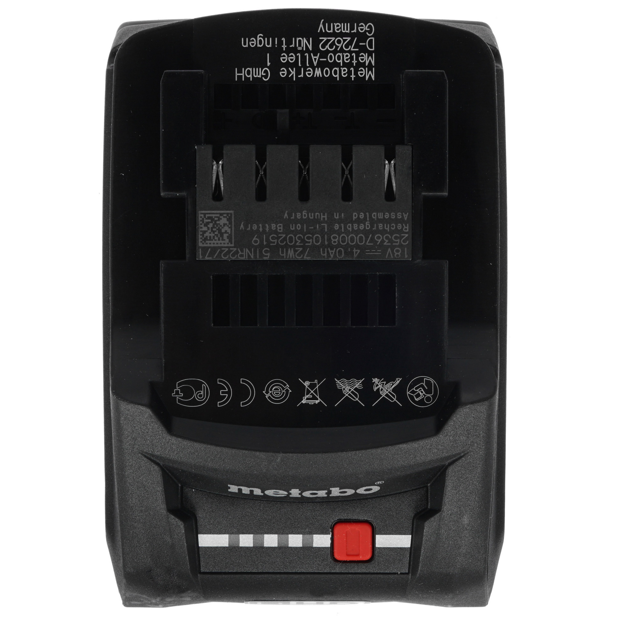 Набор аккумуляторов с зарядным устройством Metabo Basic-Set 685132000 CAS 18V 8121215 STDN-0034987 - Вид №3