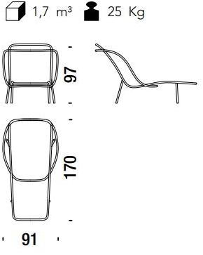 Moroso Шезлонг из цветных тканых полиэтиленовых нитей M'afrique sun-id-1371894 - Вид №8