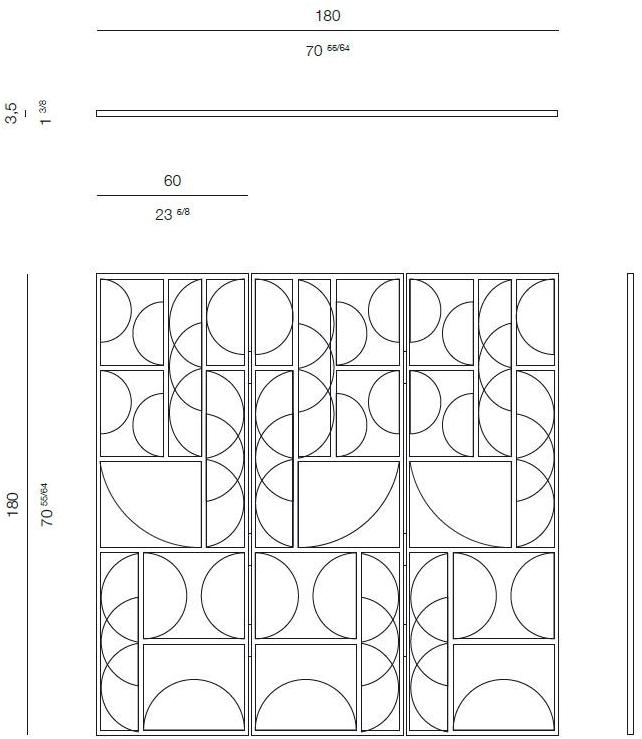 ROSSATO ARREDAMENTI Металлический экран Home Rhc-26 - Вид №3