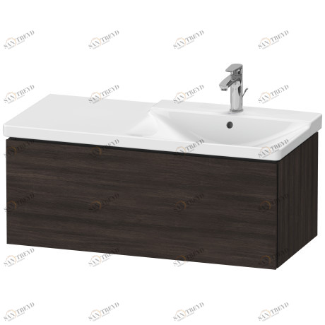 LC615005353 Тумбочка подвесная L-Cube #LC6150 1020 x 481 мм Каштан темный, декор Duravit
