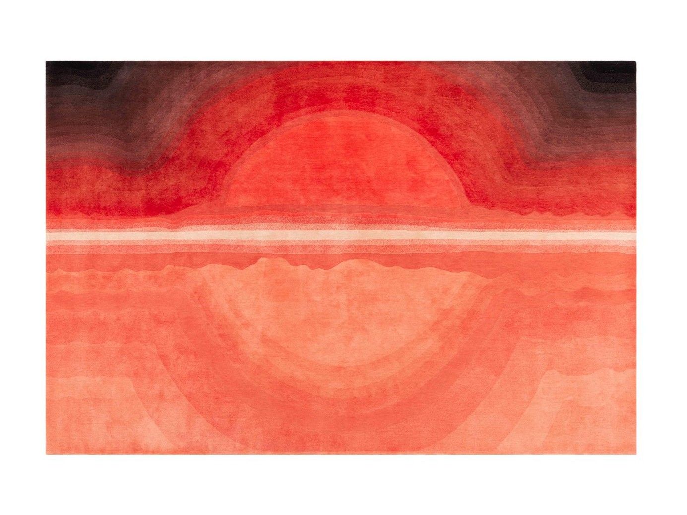 Шерстяной ковер ручной работы с прямоугольным рисунком GAN SUNSET ARCH-00098432