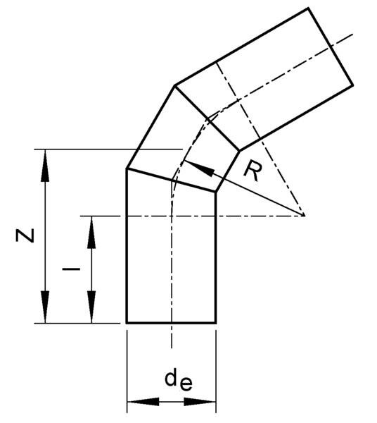 SANIT 69226400 Сегмент дуги 60 °, PE 100, SDR 33, длинный  - Вид №1