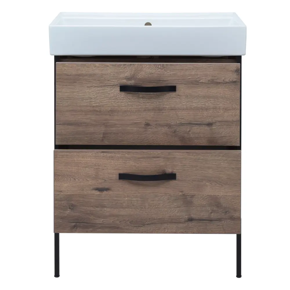 Aquanet Инди Вилис - подвесная тумба под раковину 65 см дуб веллингтон 83075748 STLM-0038891 - Вид №8