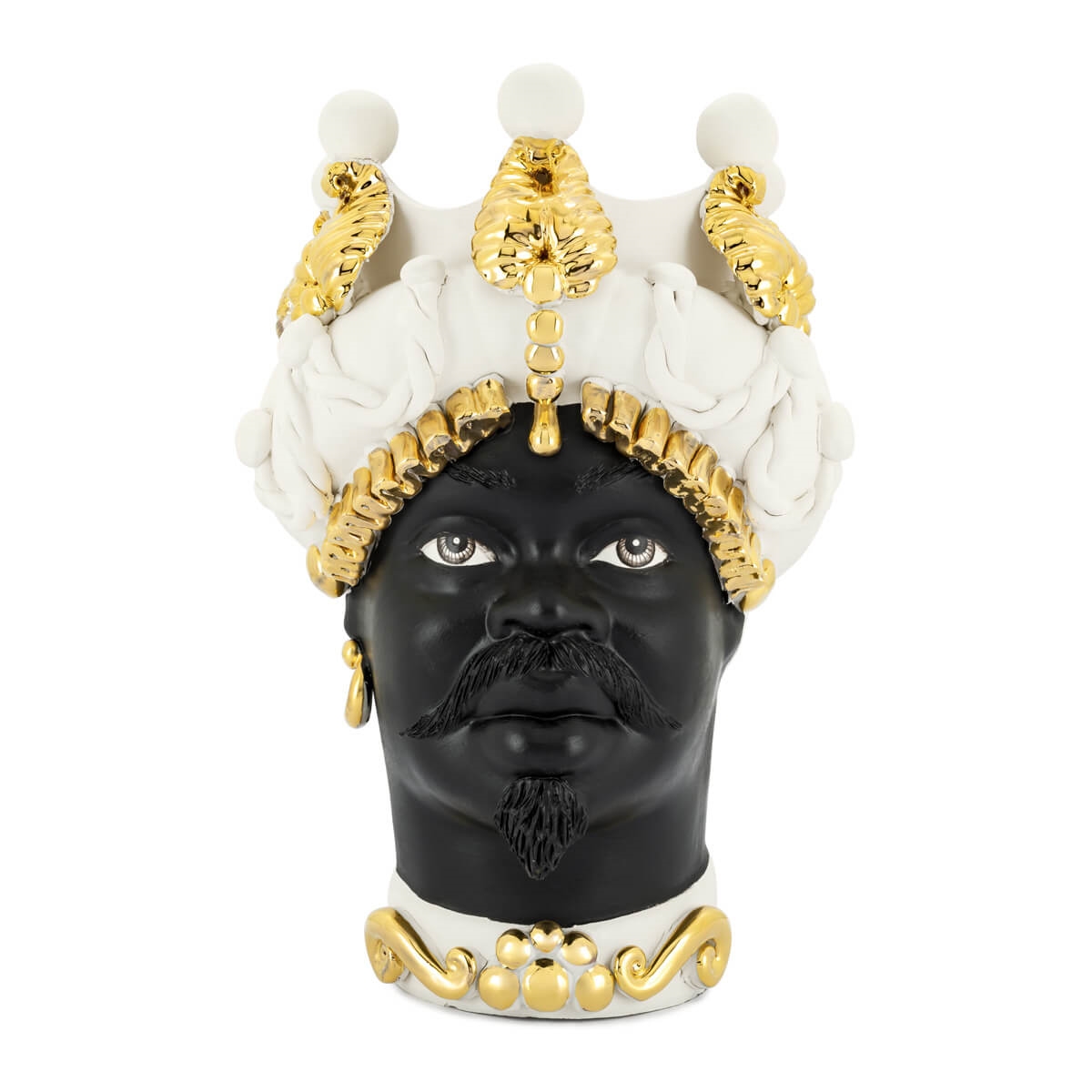 200946-10 ABHIKA ВАЗА MORO MAN BAROQUE WHITE  - Вид №2