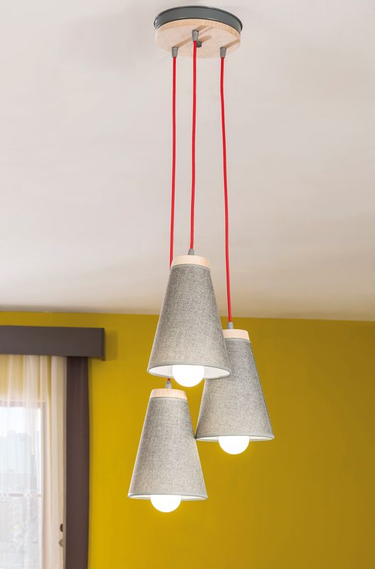 Люстра подростковая серая Trio CILEK TRIO 00-3832373 Серый Santreyd - Вид №2