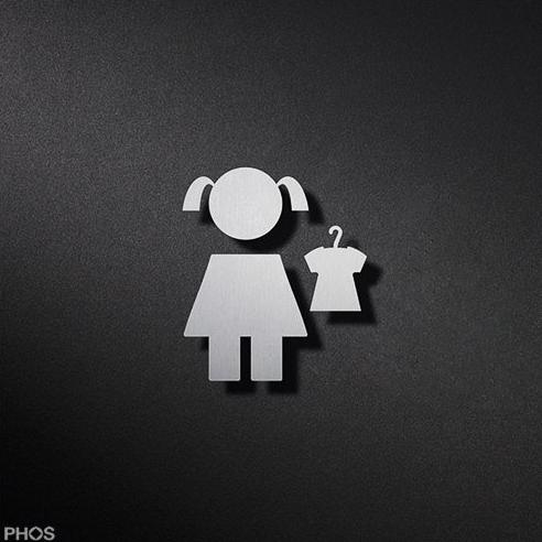 P1801 Гардеробная девушка с пиктограммой PHOS  - Вид №1