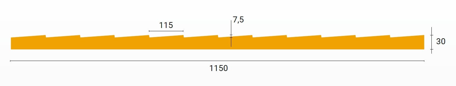 Бетонная горельефная облицовочная стеновая матрица Beton Uno ARCH-00111554 - Вид №1