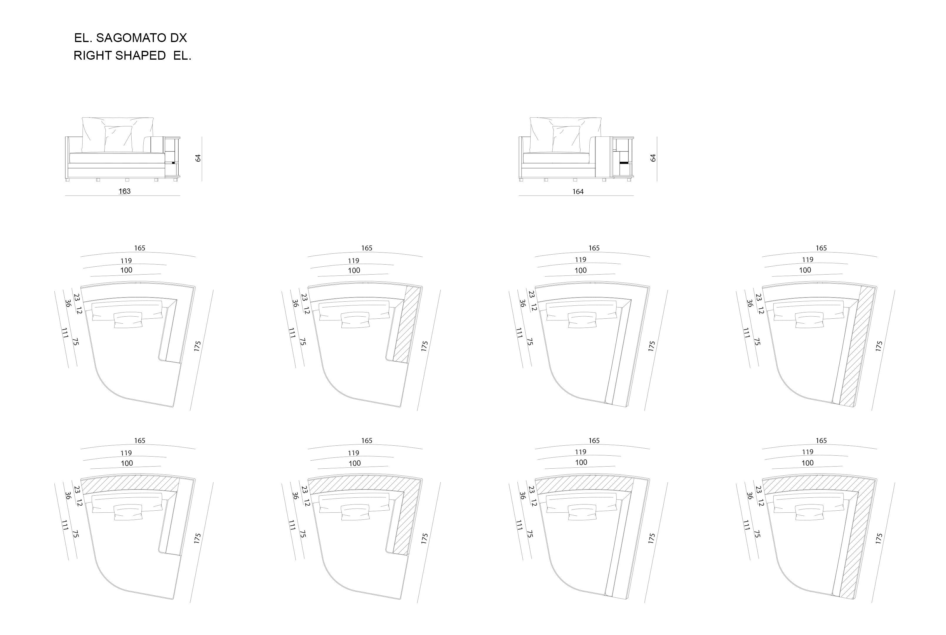 Кожаный модульный изогнутый диван Visionnaire Nomad ARCH-00108311 - Вид №19