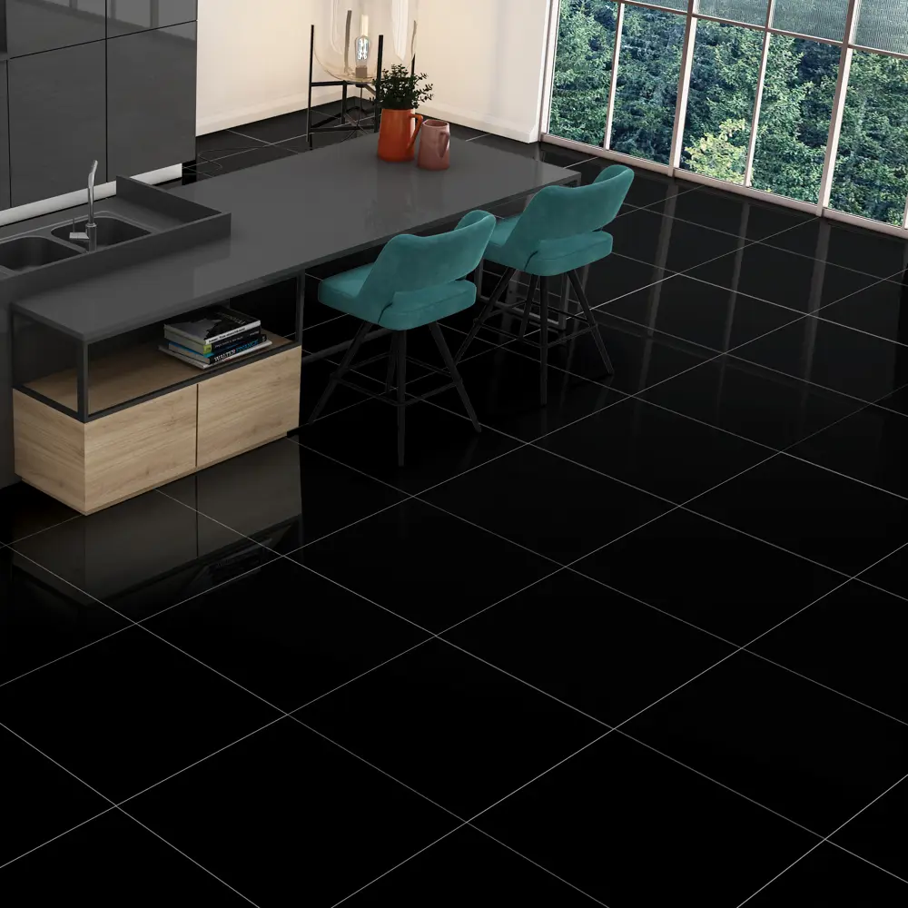 Concor Super Black - полированный керамогранит для интерьера и экстерьера 87964038 STLM-1322008
