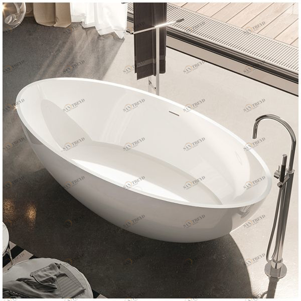 Ванна Gruppo treesse Carezza V308BL белая глянцевая отдельностоящая овальная Carezze