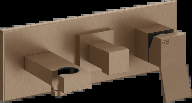 Смеситель для душа 53141 708 Gessi Rettangolo k МЕДНЫЙ МАТОВЫЙ PVD
