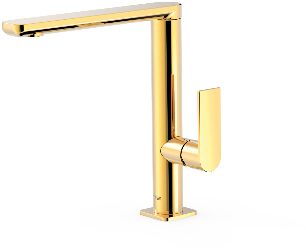 Смеситель для умывальника LOFT High с одной ручкой и боковым рычагом-20020502OR TRES