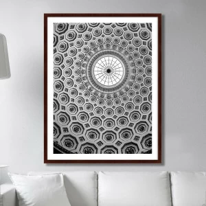 Фотокартина в деревянной раме 130х102 см "Кедлстон холл, Дерби, Великобритания" КАРТИНЫ В КВАРТИРУ  264765 Белый;черный;разноцветный