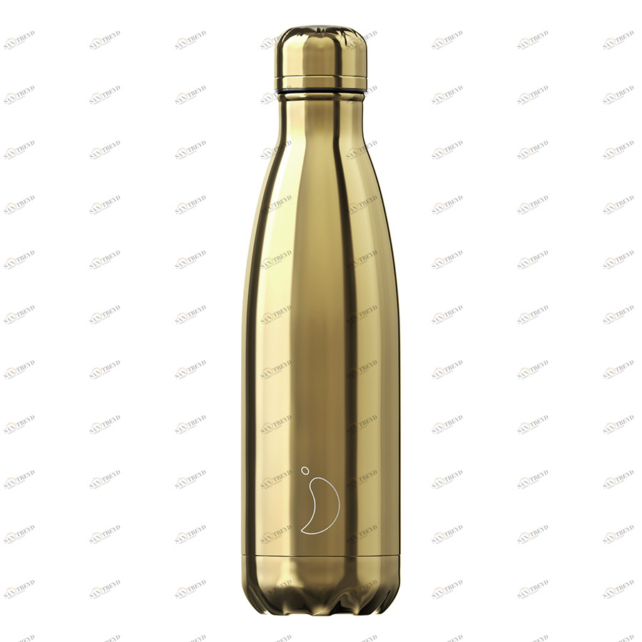 Термос 500 мл золотистый Chrome Gold CHILLY'S BOTTLES ДИЗАЙНЕРСКИЕ 00-3947974 Золото 