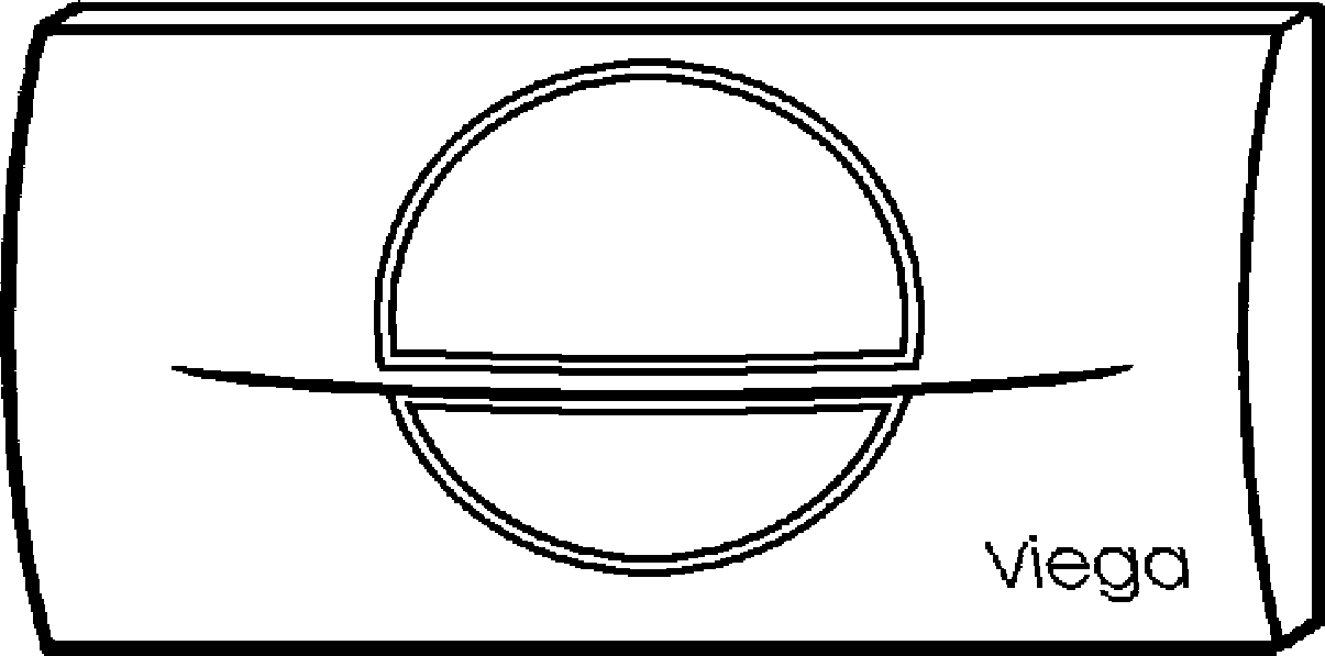 Системная техника  Принадлежности к панелям смыва для унитазов и писсуаров  Панели смыва для унитазов VIEGA 463 175 1)2) Модель 8312.1 Santreyd  - Вид №1